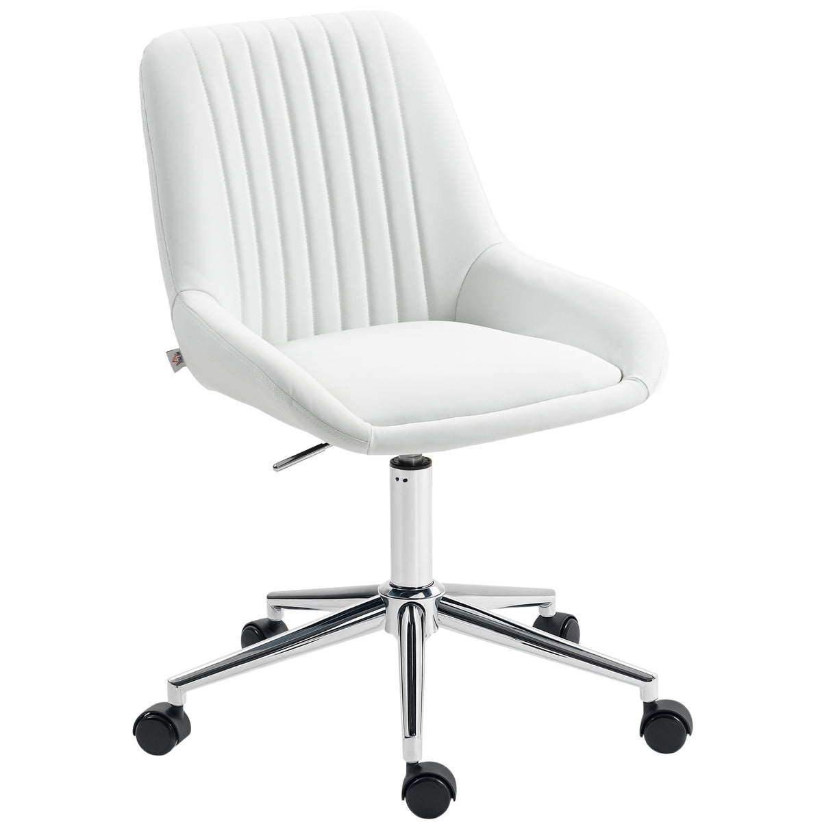 Fauteuil de bureau sans accoudoirs, 52x58x80-90cm, blanc