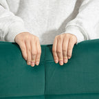 Fauteuil à bascule, en velours structure en acier 71 x 98 x 101 cm Vert