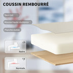 Chaise Bureau Ergonomique, 65x67x111-119cm, Beige