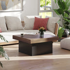 Table basse carrée, éclairage LED 16 couleurs, 90 x 90 x 45 cm