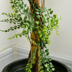 Plante artificielle, 3 boules de buis avec pot ciment, hauteur 115 cm