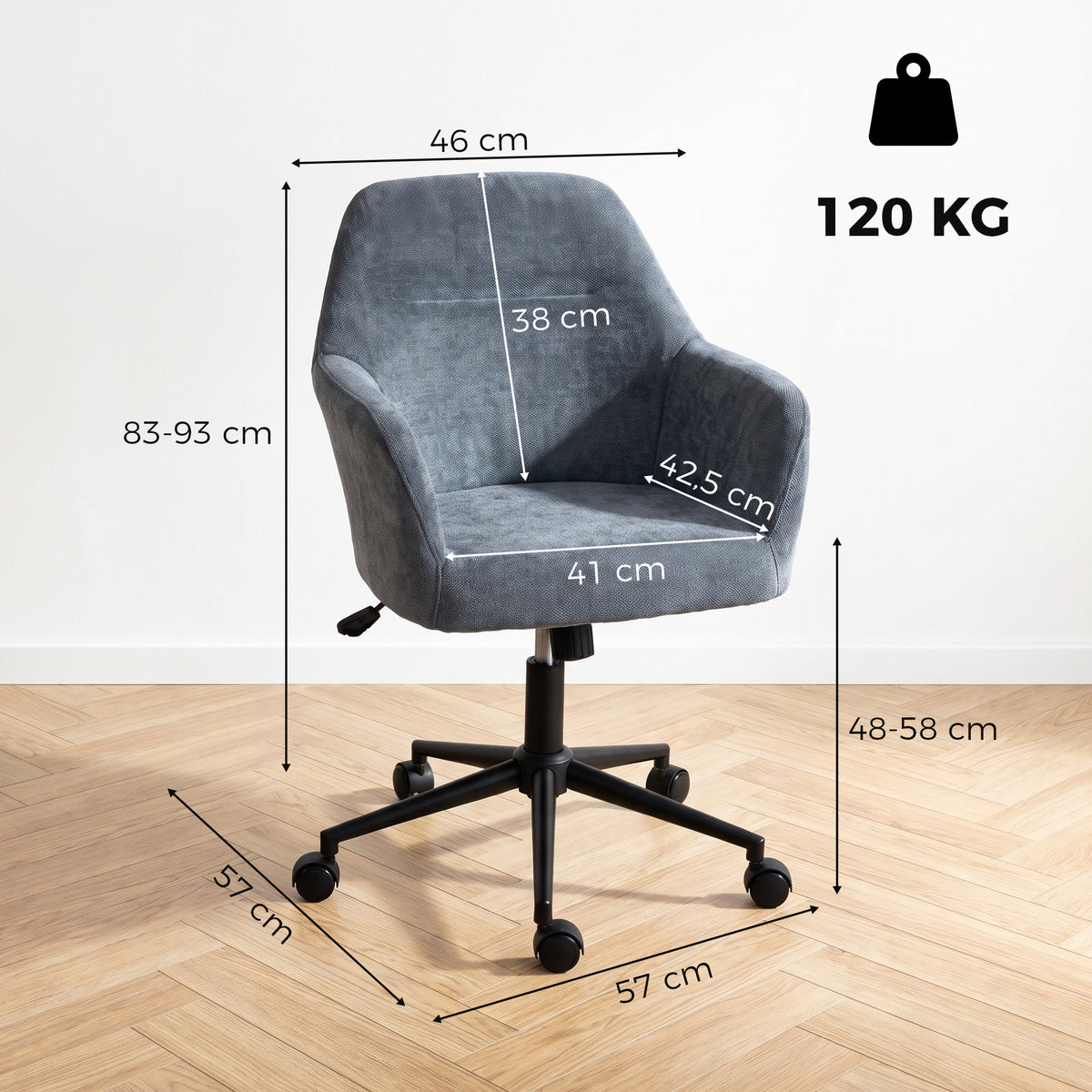 Chaise Bureau Ergonomique, Bascule, Bleu