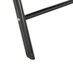 Salon de jardin 6 personnes, cadre en aluminium, table 190 cm, 6 chaises pliables et inclinables, noir
