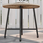 Salon de jardin 2 personnes, plateau en verre trempé