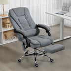 Fauteuil de bureau massant et chauffant, 65x70x111-119cm, gris