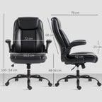Fauteuil de bureau, ergonomique, bascule, noir