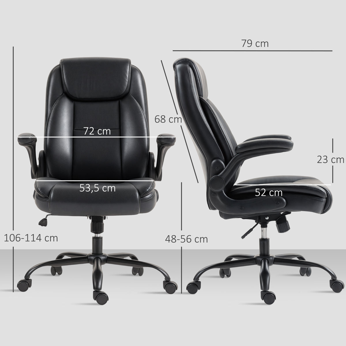 Fauteuil de bureau, ergonomique, bascule, noir