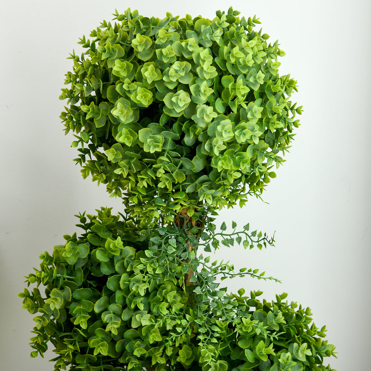 Plante artificielle, 3 boules de buis avec pot ciment, hauteur 115 cm