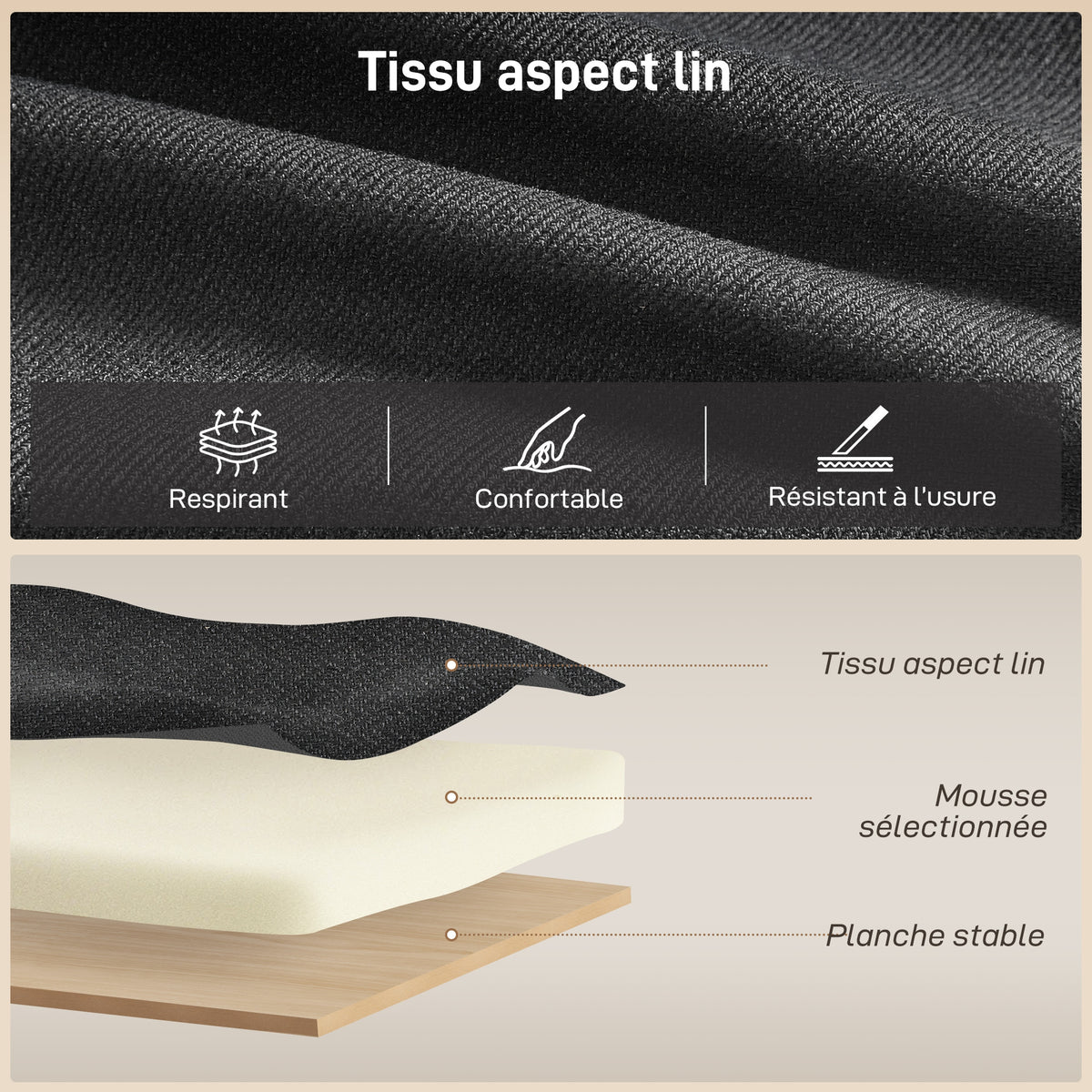 Canapé d'Angle Convertible, Canapé-Lit 3 Places 192 cm, Gris Anthracite