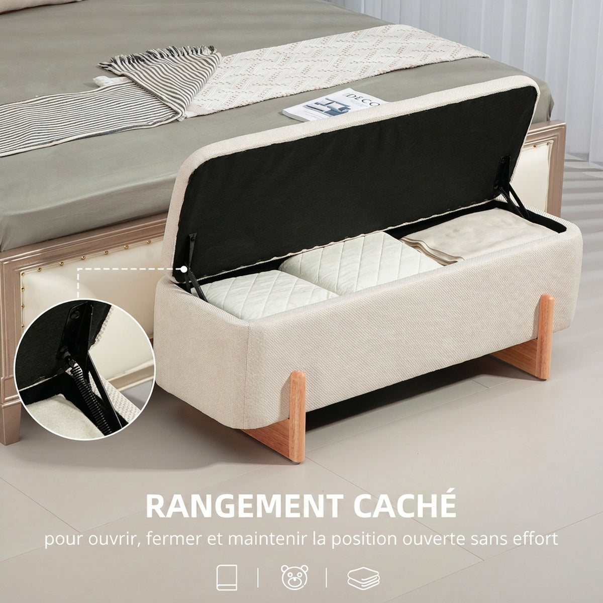 Banc de Rangement, Crème