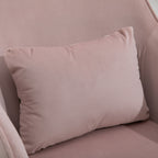 Chaise de bureau velours, massante, rose poudré